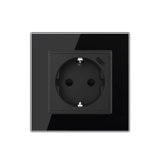 LIVOLO VL-C7C1EUC-12 zásuvka SCHUKO + USB-C - čierna